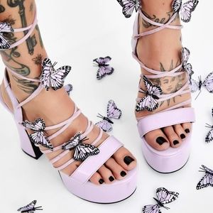 Sugar thrillz pixie queen lace up heels
